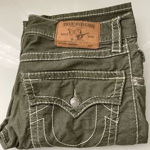Mens True Religion corduroy pants sz 34